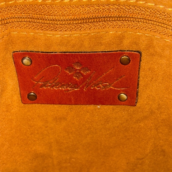 Patricia Nash Map Print Leather Crossbody Bag Brown Vintage Adjustable purse - Picture 5 of 16